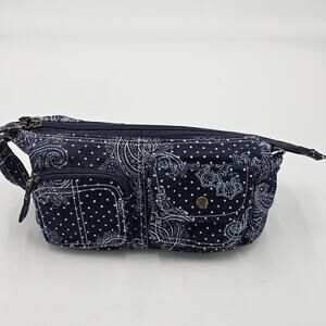 Mossimo Vintage Y2K Navy Paisley Mini Bandana Bag Fairy Grunge Boho Festival